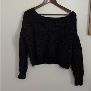 CROPPED CHENILLE SWEATER